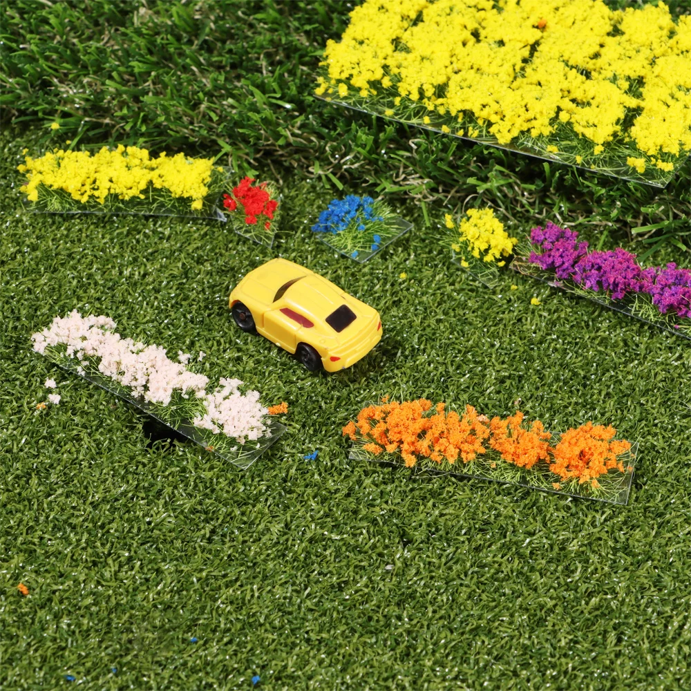 28PCS/Box Mini Micro Landscape Scenery Sandbox Model Scene Wild Miniature Grass Simulation Terrain Production Flower Cluster