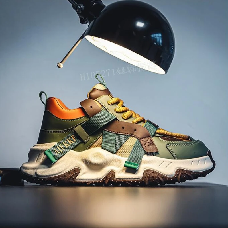 

Роскошные кроссовки, модные спортивные мужские кроссовки, дизайнерские повседневные кроссовки с попкорном для мужчин, мужские туфли на толстой подошве