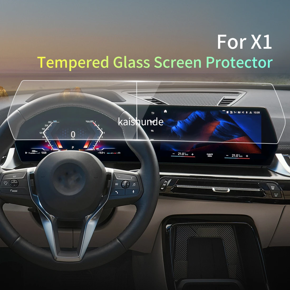 Screen Protector For BMW X1 2023 Carplay Tempered Glass Protective Film Multimedia Screensaver Car Sticker Auto Accessory