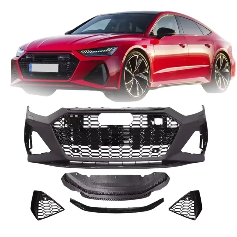 Factory A7 C8 S7 Auto Body Kit A7 S7 Front Bumper Kit with Grille for Audi A7 S7 C8 2019 2020 2022 2023 2024 RS7 Style Body Kit