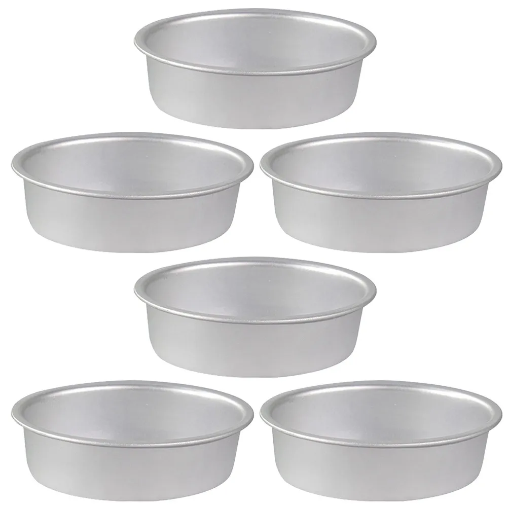 6Pcs Oval Cake Molds Aluminum Alloy Non-Stick Baking Pans for Cheesecake Jelly Pudding Bread Home Bakery Kitchen Use - view 3