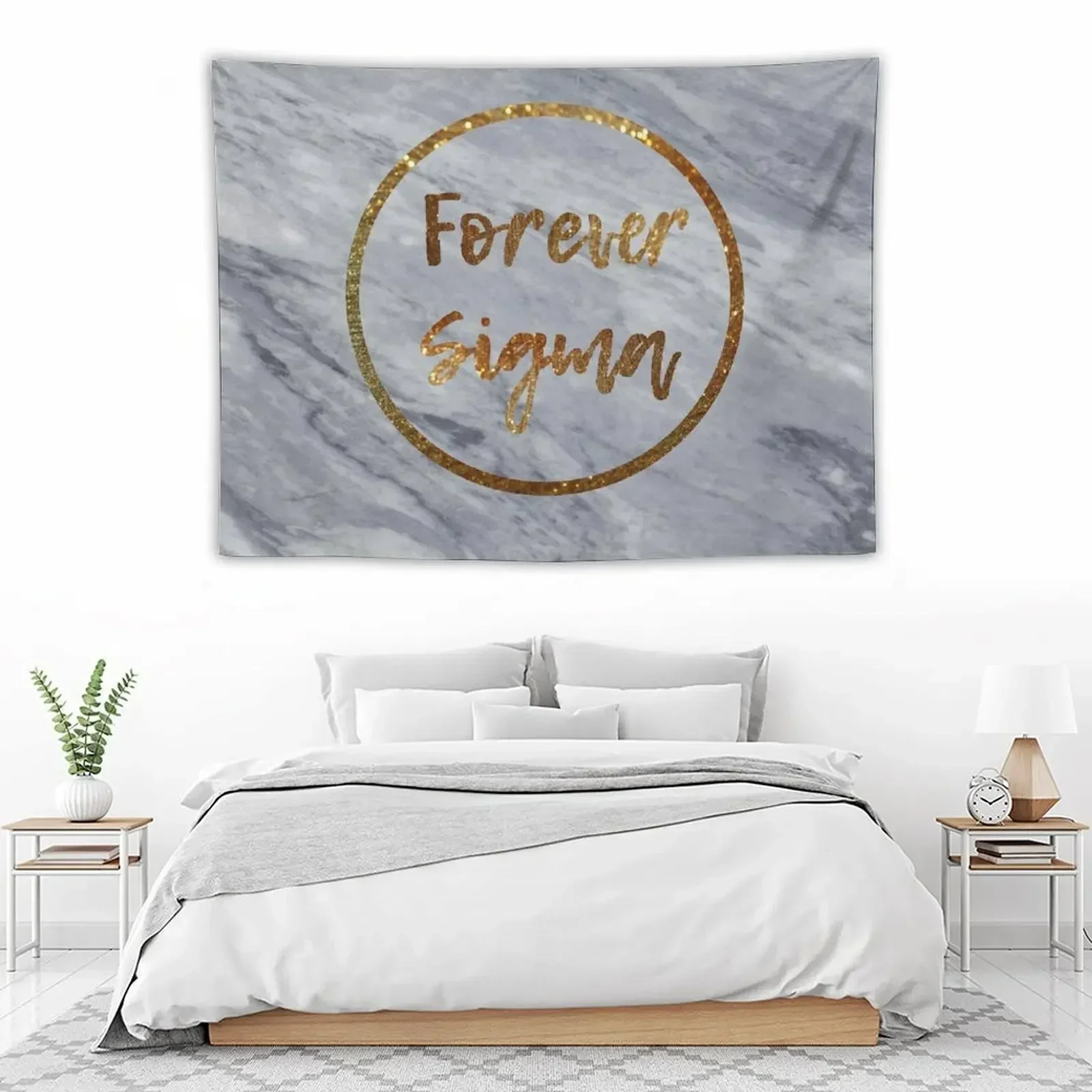 

Forever Sigma (Marble & Gold) Tapestry Room Aesthetic Decor Luxury Living Room Decoration Home Decoration Tapestry