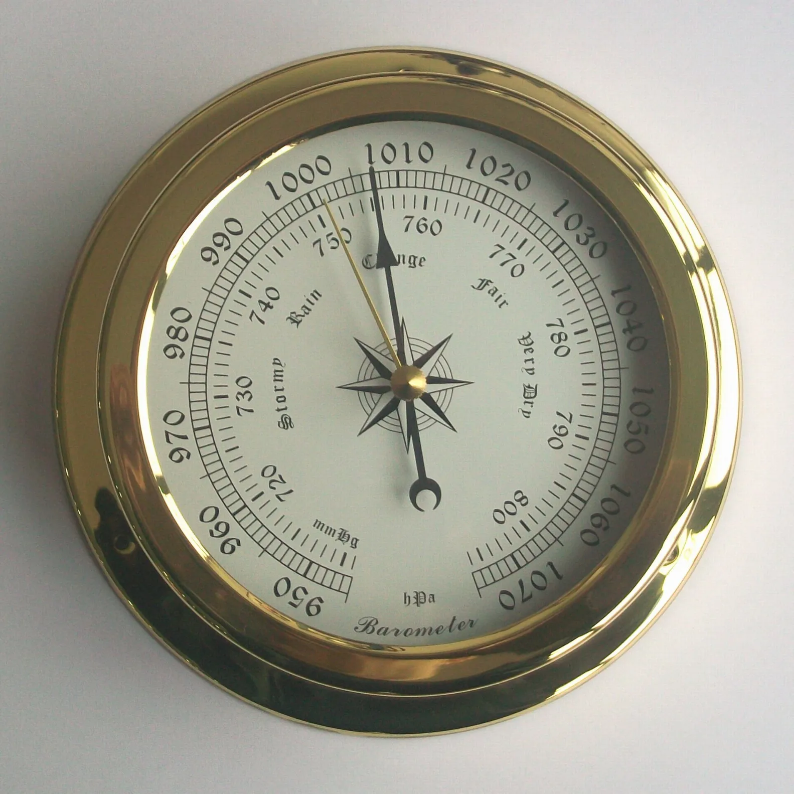 

145mm Brass Marine Aneroid Barometer Boat Weather Pressure Gauge