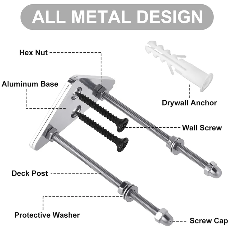 

YHOLI-4Pcs Skateboard Wall Mount, Metal Skateboard Hanger With Screw Holes For Skateboard Deck Display Storage