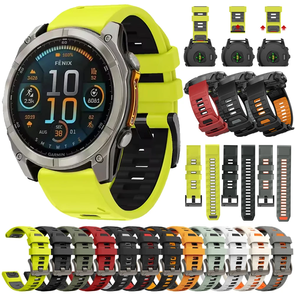 yZ[zGarmin Fenix 8 E 7X 7 Pro Solar/6X 6/5 5X/Epix/Forerunner 970 965 955 945 935Ή QuickFit 22 26mmVRXgbv oh