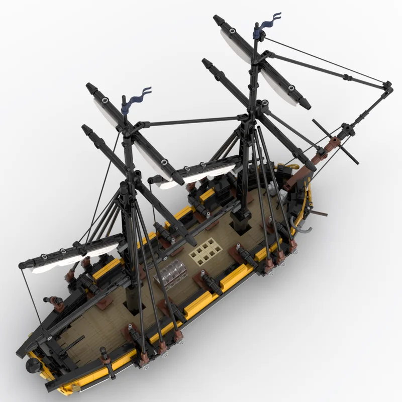 1383pcs MOC Pirates Pirates III HMS Dart Model Building Blocks Architecture Toys Christmas Gift Creative DIY Birthday Assemble