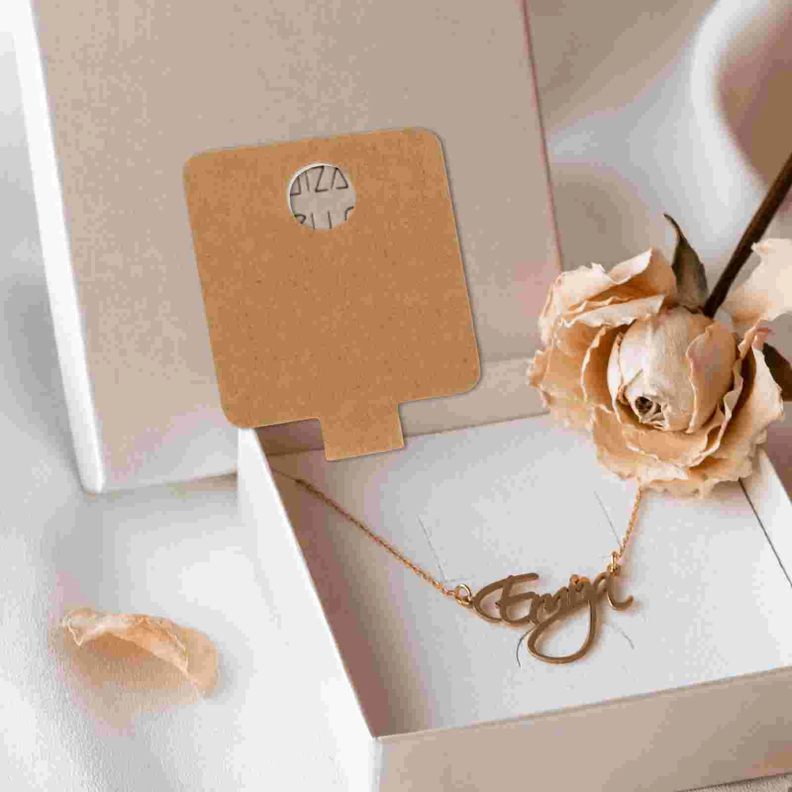 

200 Pcs Accessories Tag Card Hooks Ear Studs Jewelry Display Cards Boards Adapters Rings Tags for Pricing Bracelet Necklace