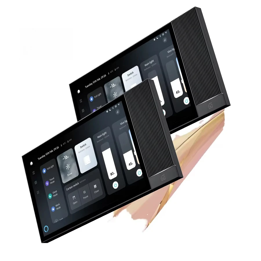 

Integrated WiFi ZigBee Smart Home Controller Flip Touchscreen Control Panel Dimmer Switch Android Multi-Scene Automationn
