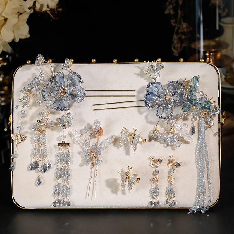 2025 غطاء الرأس الصيني الجديد Xiuhe إكسسوارات شعر الزفاف الكلاسيكية نمط الزفاف وإكسسوارات الملابس