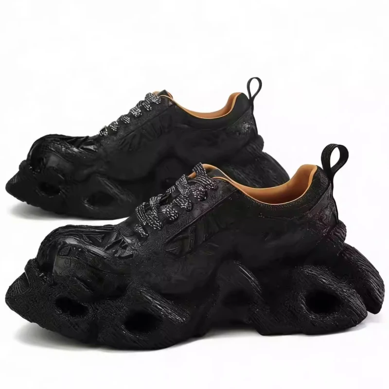 3D Printing Design Shock-absorbing Derby Shoes for Men's and Women's Non-slip and Wear-resistant Couple's Original Casual Shoes