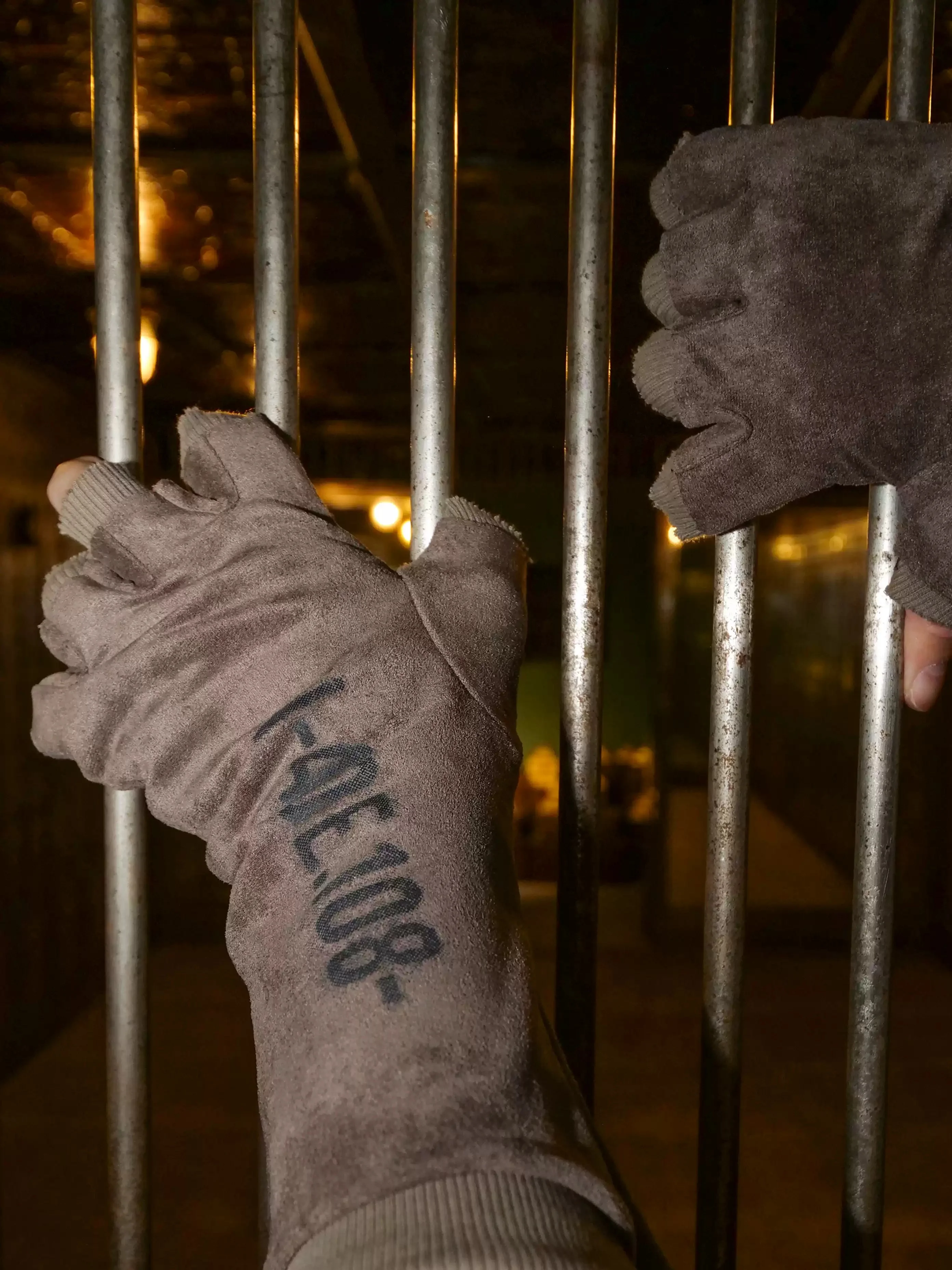 

Двухэтажные длинные перчатки из замши в стиле ретро с принтом, эластичные аксессуары в стиле панк для мужчин и женщин