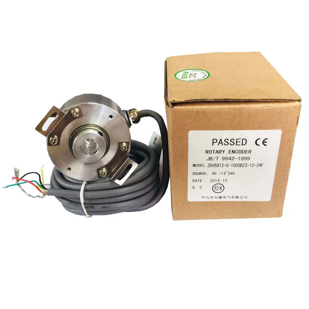 IBEST ZKE5810 10mm 12mm 14mm 15mm 5V 12V 24V 2000 2500 PPR Hollow Through Shaft Incremental Optical Optic Motor Rotary Encoder