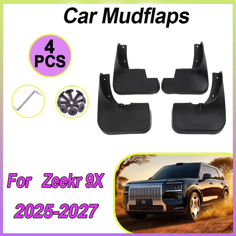 

4 PCS Car Mudguards For Zeekr 9X EX1H 2025 2026 2027 Front Rear Mudflaps Mud Flaps Guards Fender Splash Wheels Auto Accessories