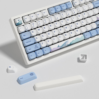 KBDiy Ocean Whale Cute Anime PBT Keycap ISO MAC 7u KOA Keycaps For Mechanical Keyboard Gaming Aula F75 F99 F108 135 Key Caps Set