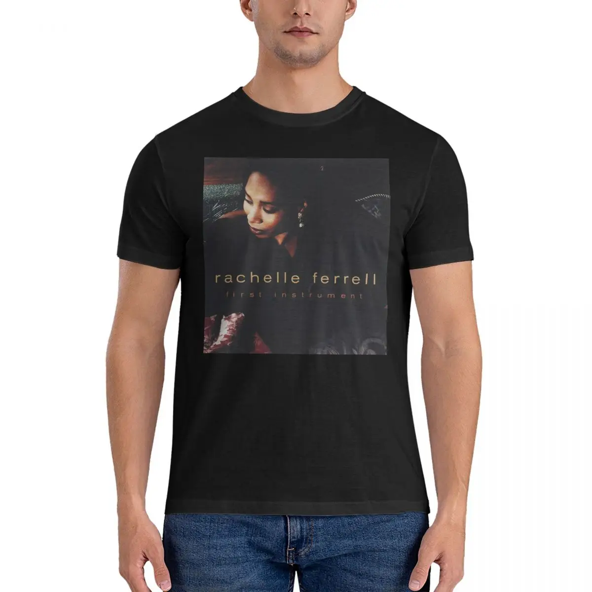 Men First Instrument Music T Shirt R-Rachelle Ferrell Singer Cotton Clothing Novelty Short Sleeve O Neck Tees Graphic Printed