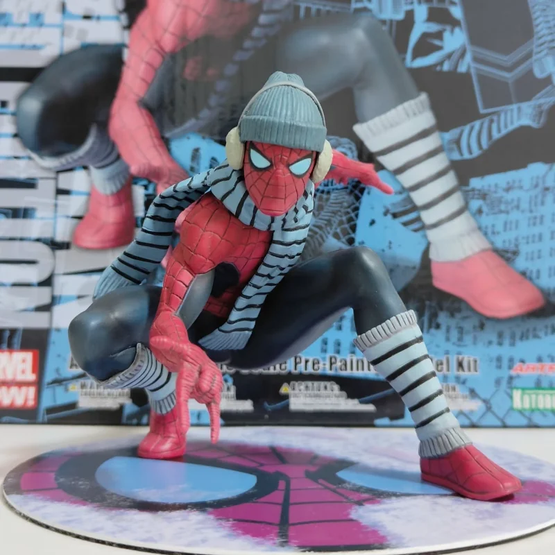

Marvel Avengers Hero Returns Winter Suit Spider Man Action Figures Statue Model Doll Desktop Ornament Brithday Gift