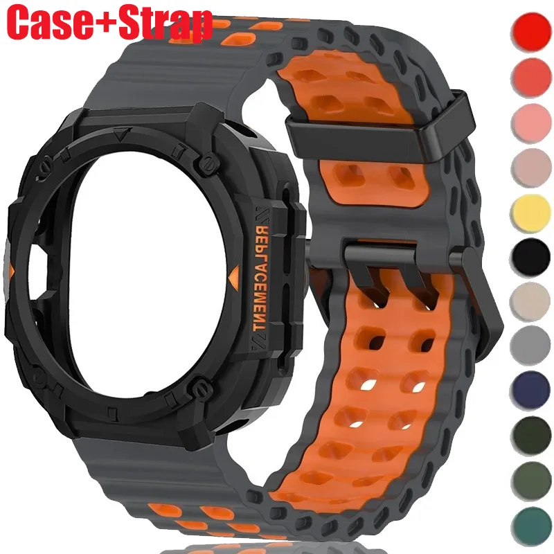 Neues Gehäuse+Armband für Samsung Galaxy Watch Ultra (2025) 47mm Sportarmband Silikon-Uhrenband für Ultra (2024) Correa Armbandabdeckung
