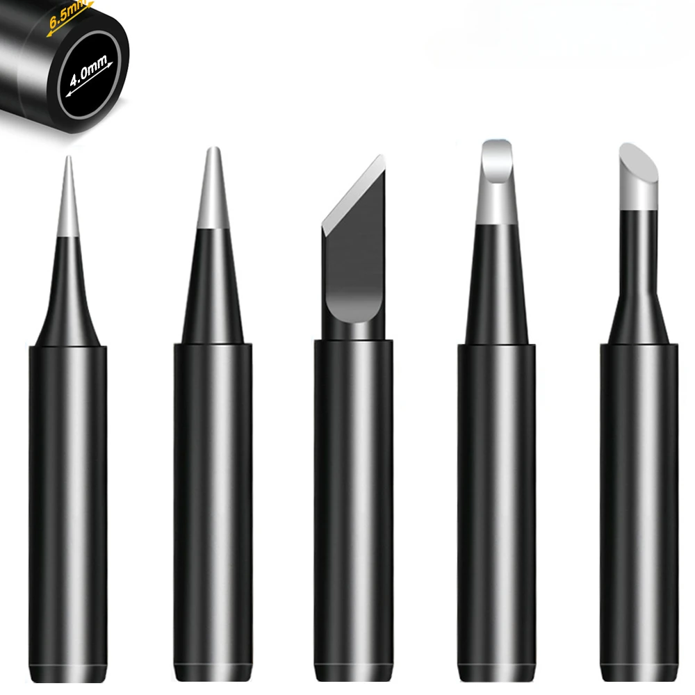 

Soldering Iron Tips Soldering Bits Black Alloy Plating Suitable for 900M, 936, 937, 938, 969, 8586, 852D