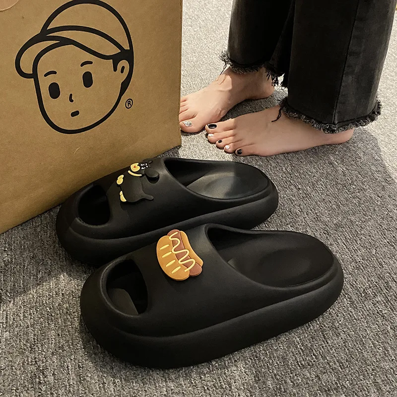 Cute EVA 'Cloud Comfort' Slippers - Unisex Summer Slides, Anti-Slip & Odor-Proof Thick Sole Sandals for Home/Beach