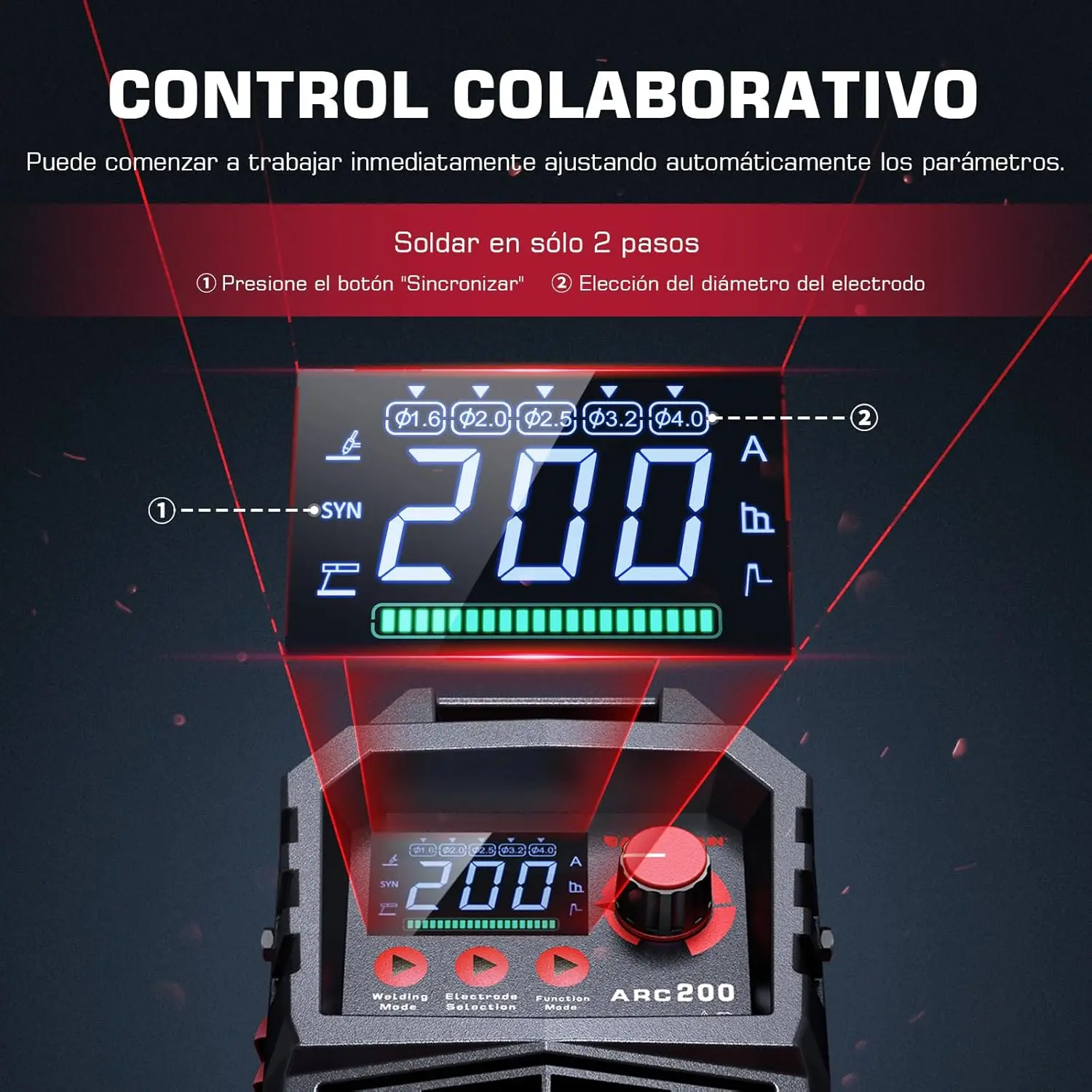 ARCCAPTAIN European Standard 230V 200A Inverter Welder Large LED Display IGBT MMA Hot Start Arc Welding Machine