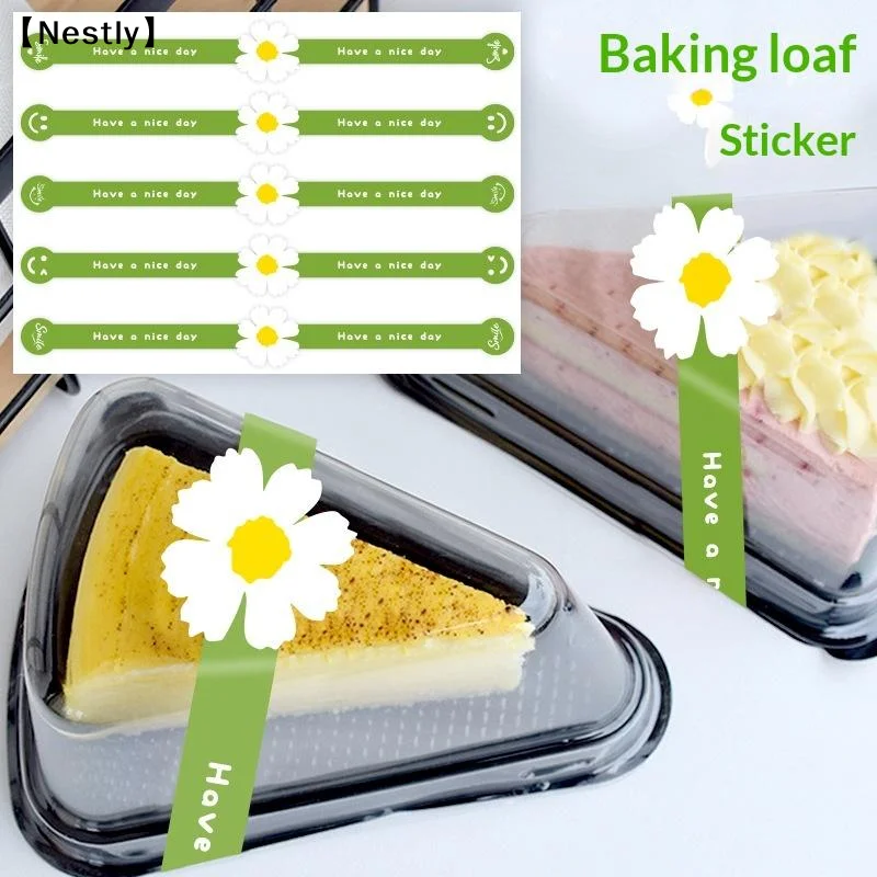 50pcs Long Gift Sealing Stickers Self-Adhesive Packaging Sealing Sticker For Cake Baking Decoration Sticker〔Nest〕