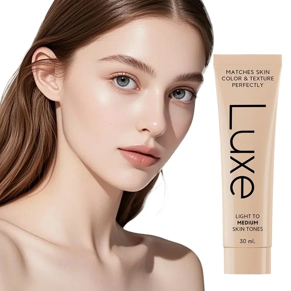 Base Líquida Luxe Research que Muda de Cor, Cobertura Total Duradoura, Corretivo em Creme Matte que se Adapta à Cor e Textura da Pele, Perfeita