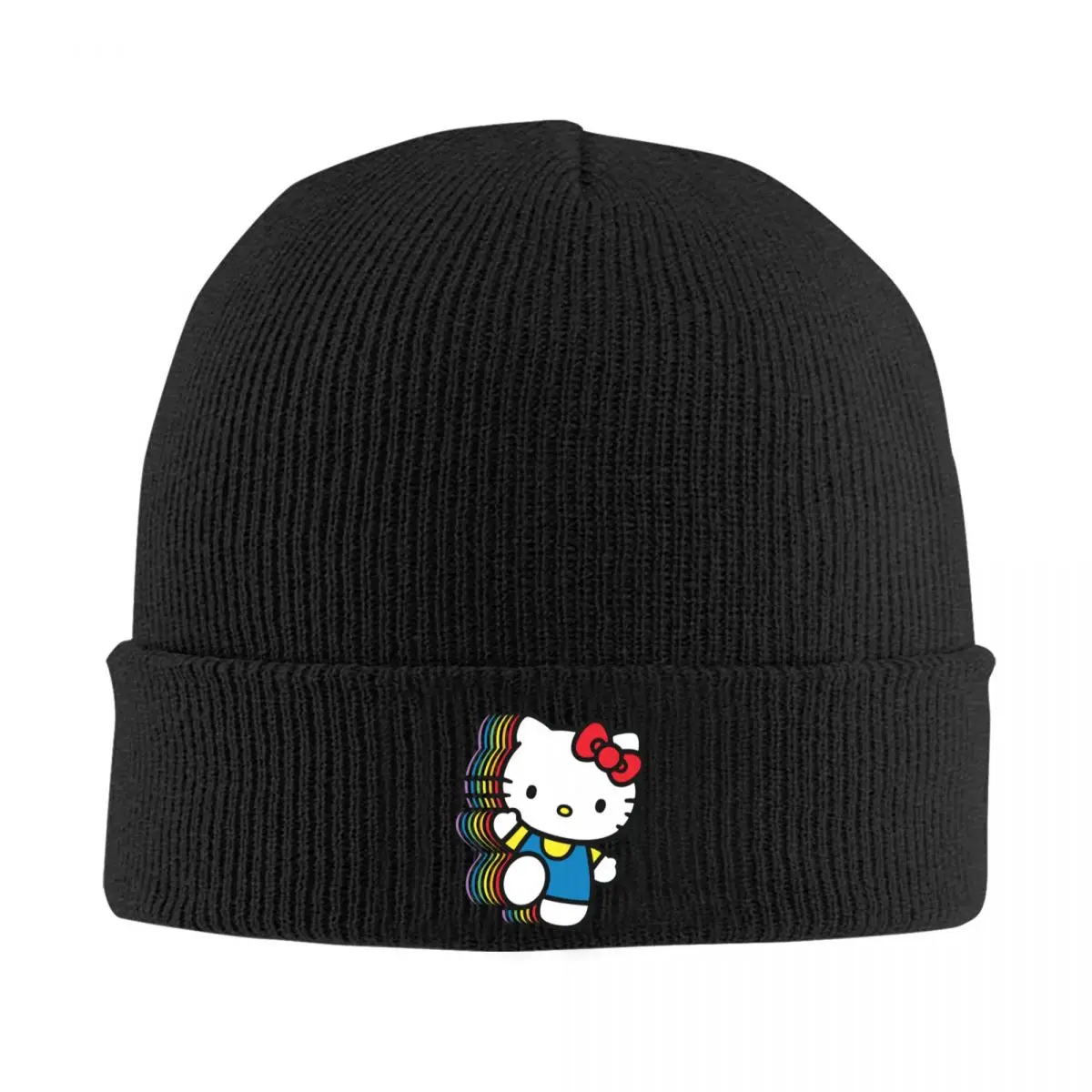 Sanrio Hello Kitty New Anime Y2k Cute Bonnet Hats Skullies Beanies Men Women Unisex Casual Elastic Beanie Hats Winter Hippie Cap