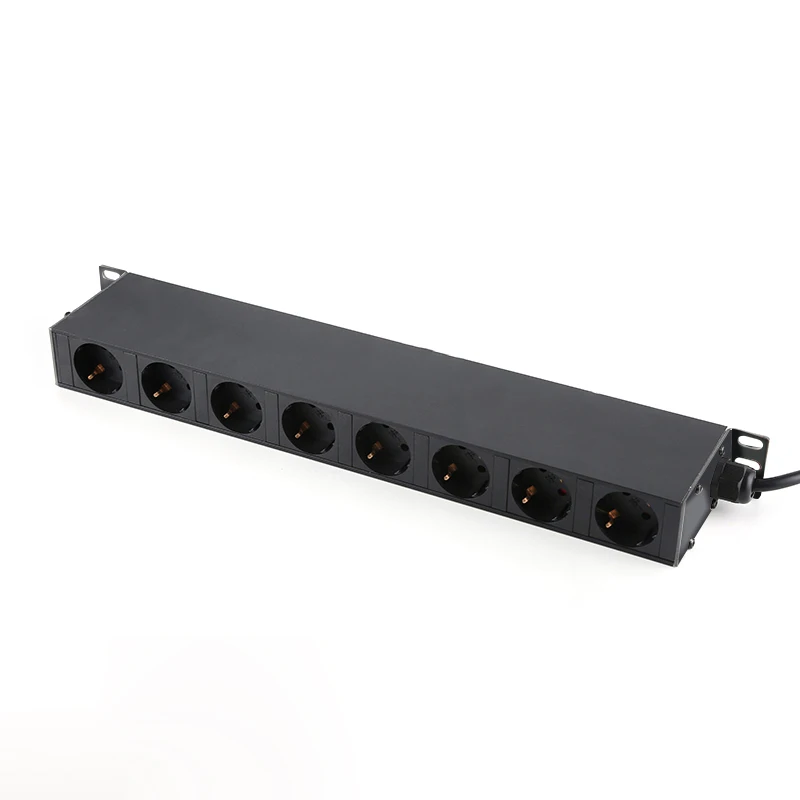 

19 Inch 1U Data Centre PDU Customized Germany PDU Socket With 8 Individual Switch