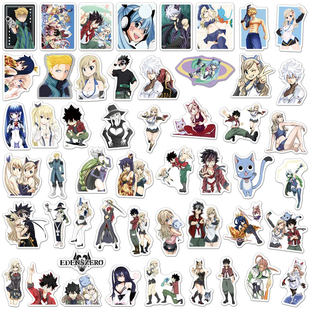 50 個エデンズゼロ漫画ステッカーアドベンチャーアニメーション落書き面白いアニメ落書き装飾ラップトップギターバイク子供のおもちゃ