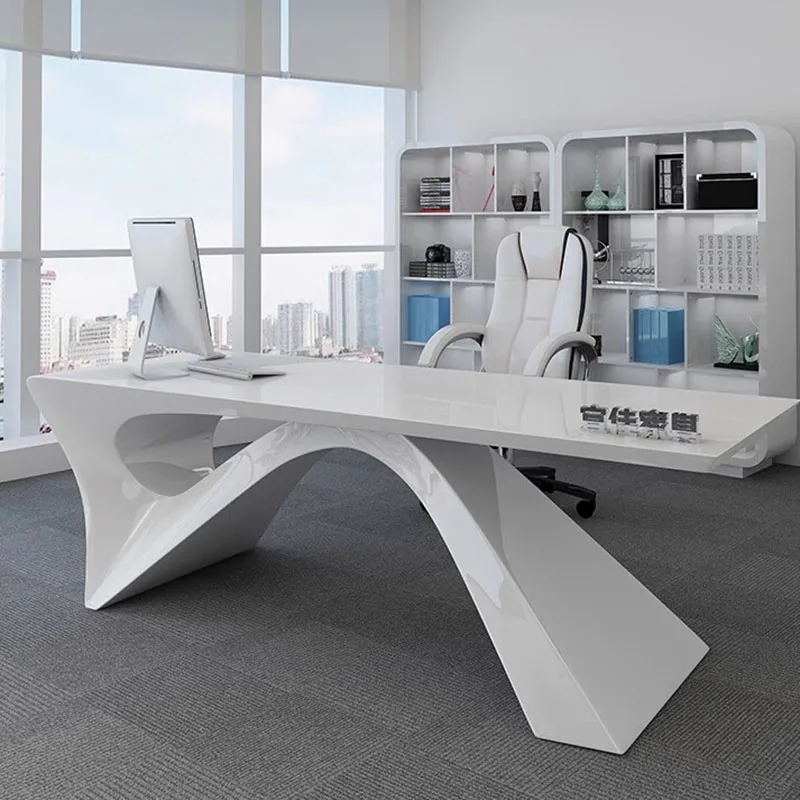 Boss Drafting Office Table Desk Standing School Console Executive Office Table White Corner Mesa De Escritorio Furniture