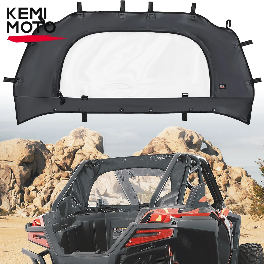 

KEMIMOTO UTV Rear Soft Window Compatible with Polaris RZR PRO XP / Turbo R 2020-2024 Dust Stopper Rainproof Rear Windshield