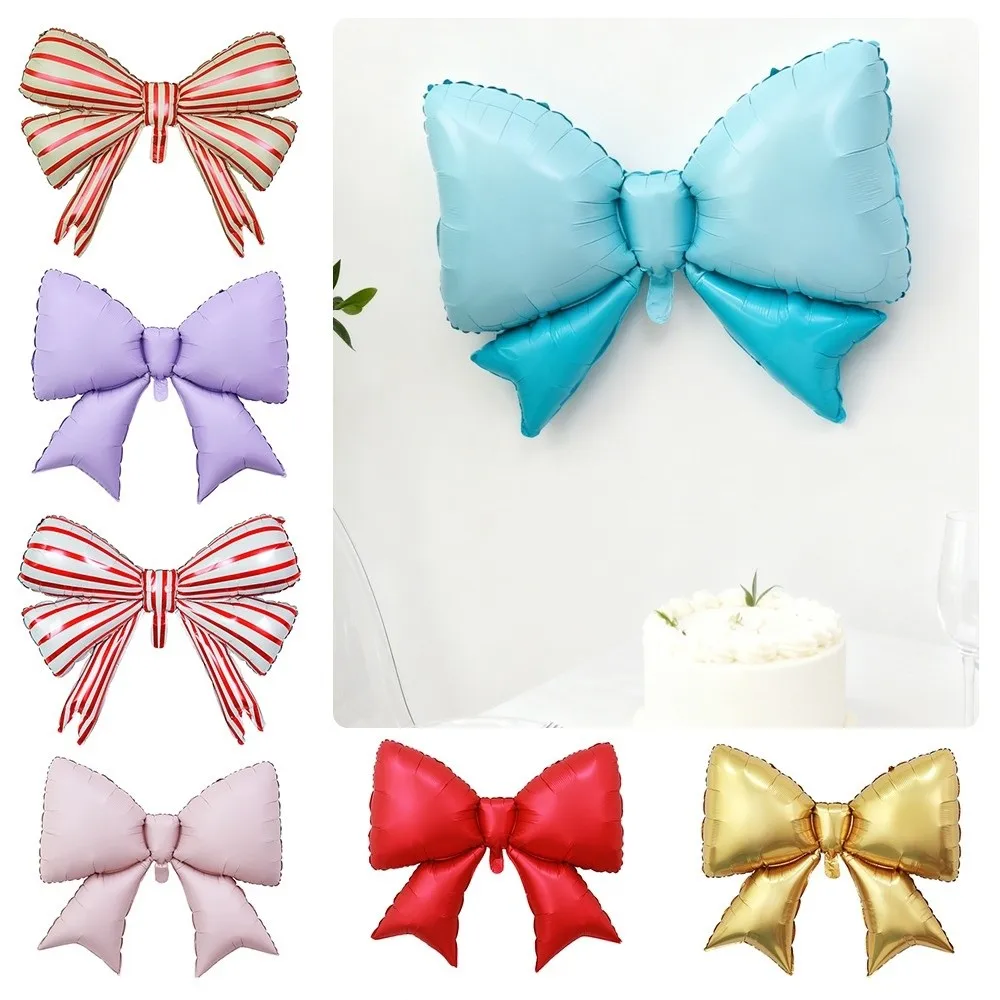 

Cute Multi-purpose Bow Balloon Large Size Lightweight Matte Balloon Ins Style Striped Balloon Photo Props