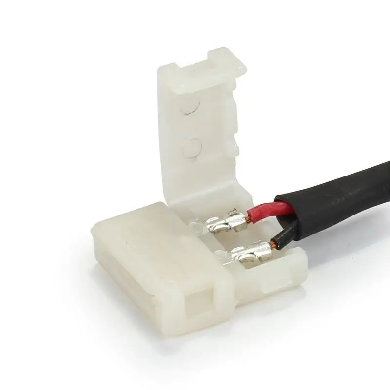 2Pin 8mm 10mm Cable Connector DC Female Plug For 3528/5050 Single LED Strip light