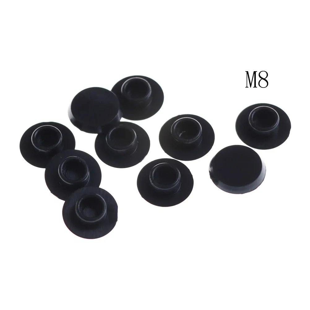 10PCS M5-12 Practical Black Hex Socket Head Cover Caps Fasteners Screws Allen Bolt Screw Nut Round Protector