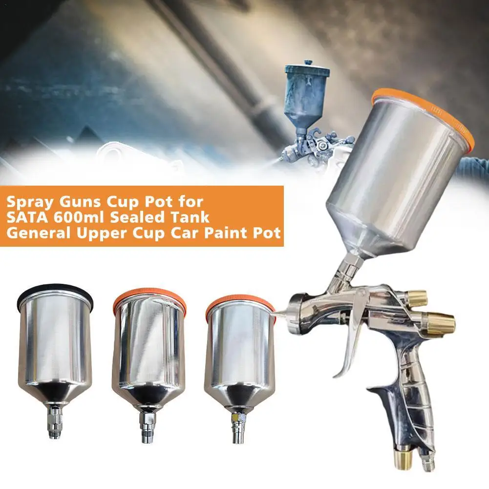 

Spray Guns Cup Pot For SATA / For WARTE/ For DEVOLBISS 600ml Sealed Tank General Upper Cup Car Paint Pot