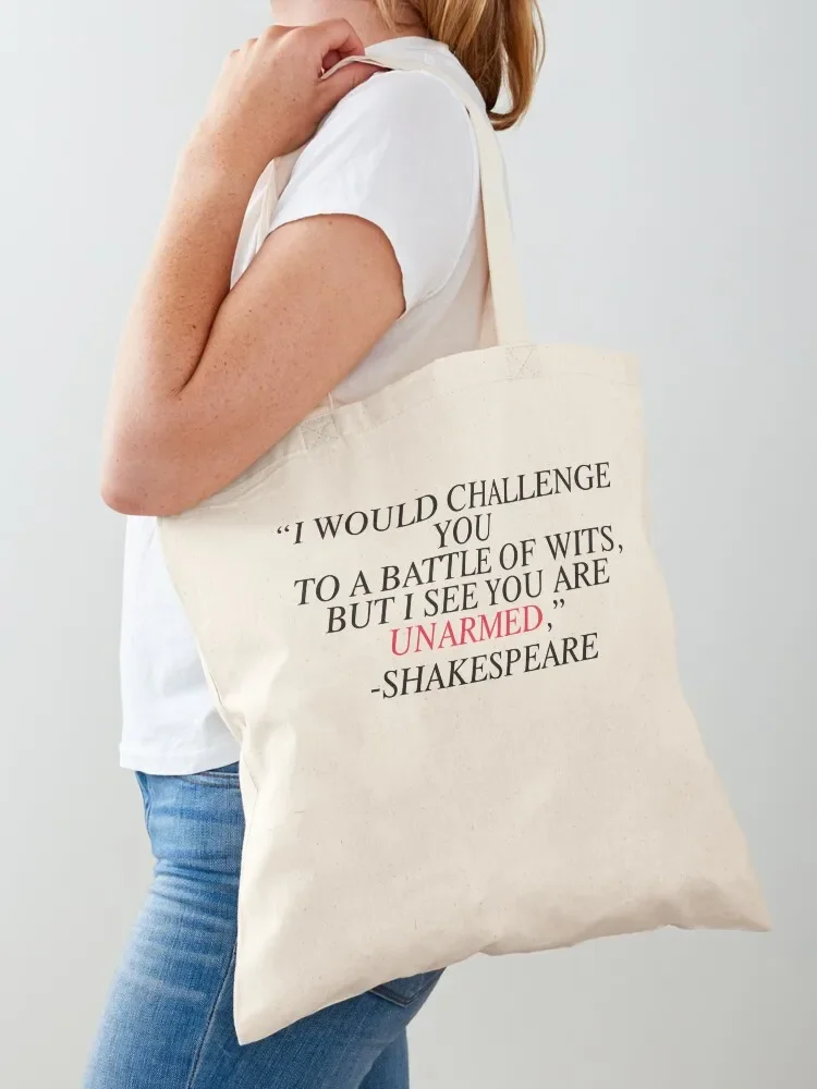 Shakespeare-Battle of Wits Tote Bag Women's tote bag tote bags aesthetic Canvas bag for women Shopper