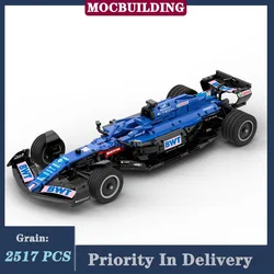 MOC Racing 1:8 modello Building Block Assembly F1 City Sports Car Boy Collection Toys regali fai da te Suit