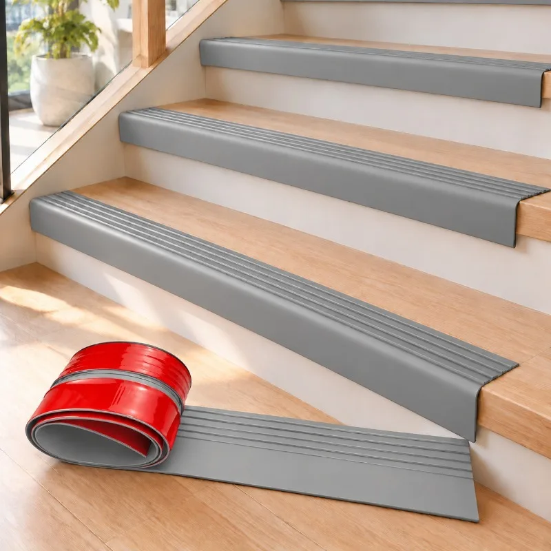 1PC 1M×9.8cm PVC Stair Tread Anti Slip Strip Self Adhesive Stair Protector for Indoor Outdoor Steps