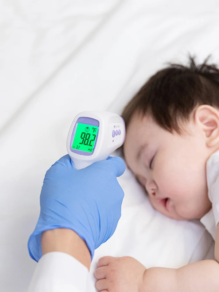 AiQUE-Baby Digital termômetro infravermelho testa, febre sem contato, medidor de temperatura médico
