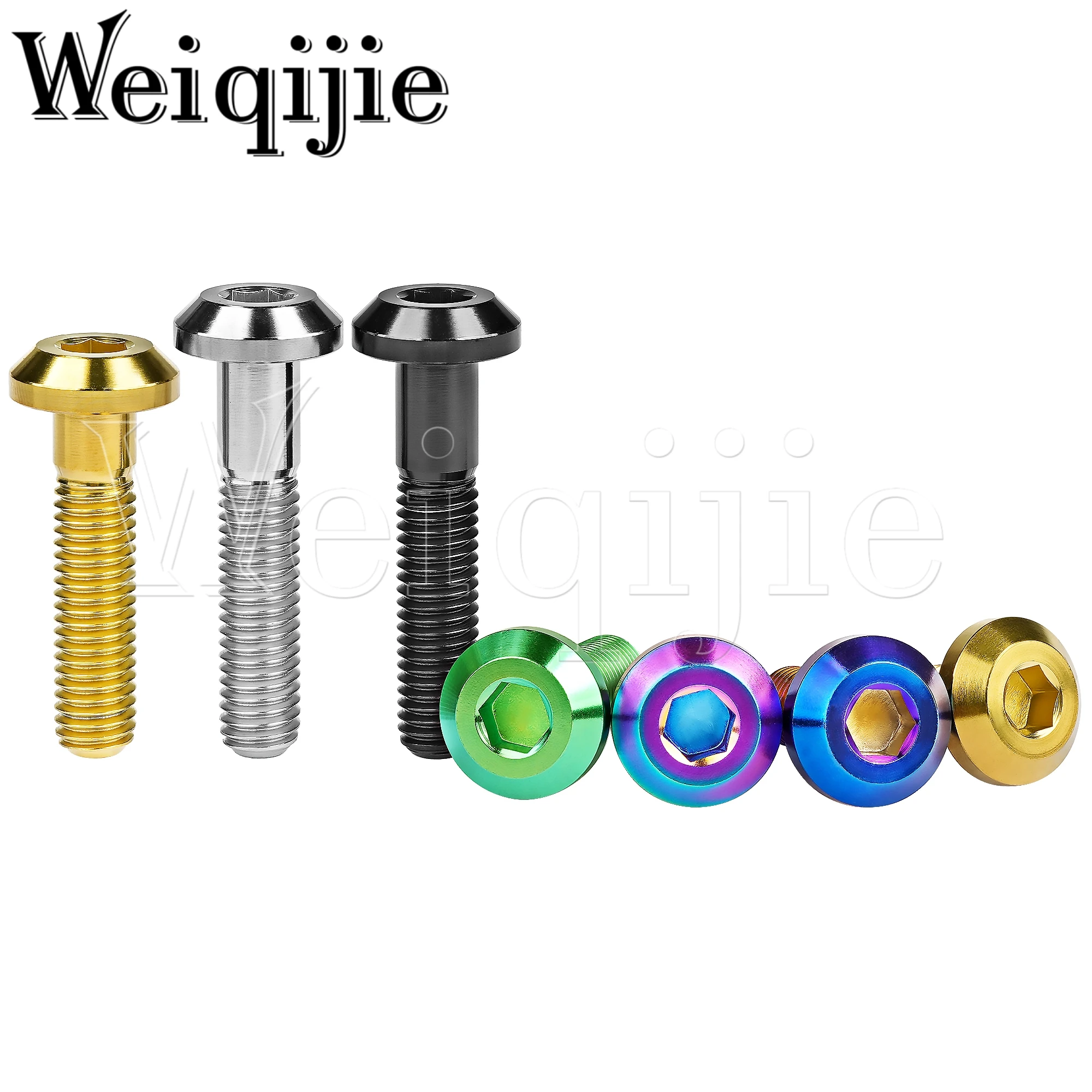 Weiqijie Titanium Bolt M6 / M8x12/15/20/25/30/35/40mm Hexagon Socket Head for Bicycle And Motorcycle Brake Disc