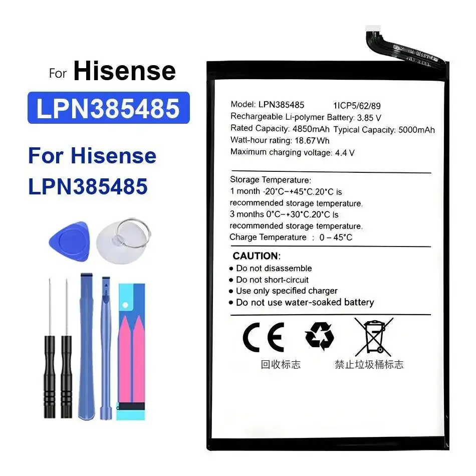 

Safe For Hisense LPN385485 5000Mah Environmentally Friendly Mobile Phone Battery