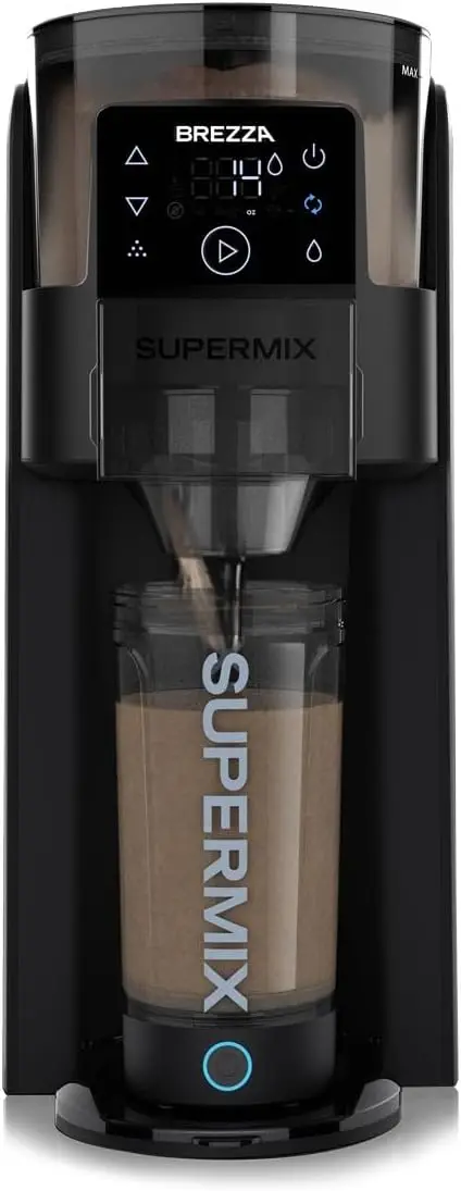 Electric Protein Shake Blender Bottle - Automatic Powder Dispenser and Mixing Cup, 24 oz BPA-Free Tritan, No-Clump Smoothies in