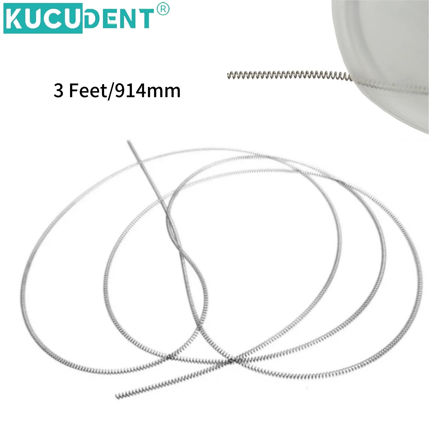 Ressort hélicoïdal ouvert Niti orthodontique dentaire, 3 pieds/914mm, matériaux orthodontiques 0.008 0.010 0.012 0.014, outils de dentisterie