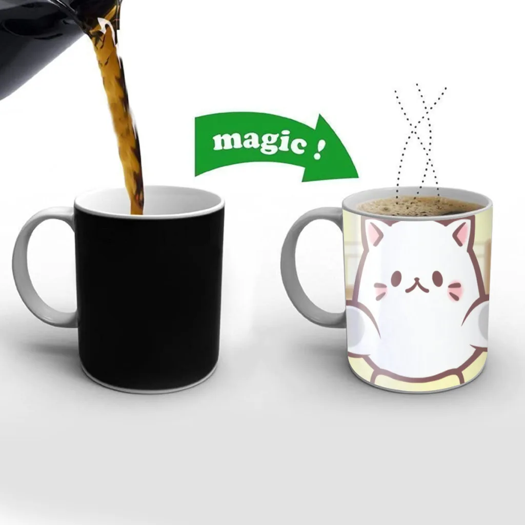 

Banana Cat Funny Kawaii Bananya One Piece Coffee Mugs And Mug Creative Color Change Tea Cup Ceramic Milk Cups Novelty Gifts