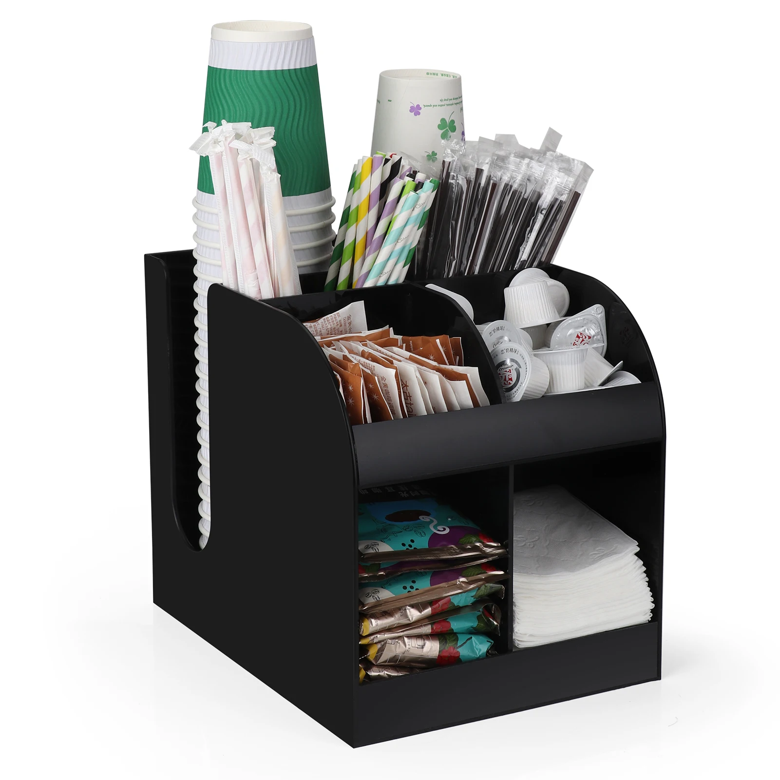 

Stainless Steel Paper Coffee Cup Storage Organizer Disposable Cup Dispenser Rack Shelf Multipurpose Paper Cup Display Organizer