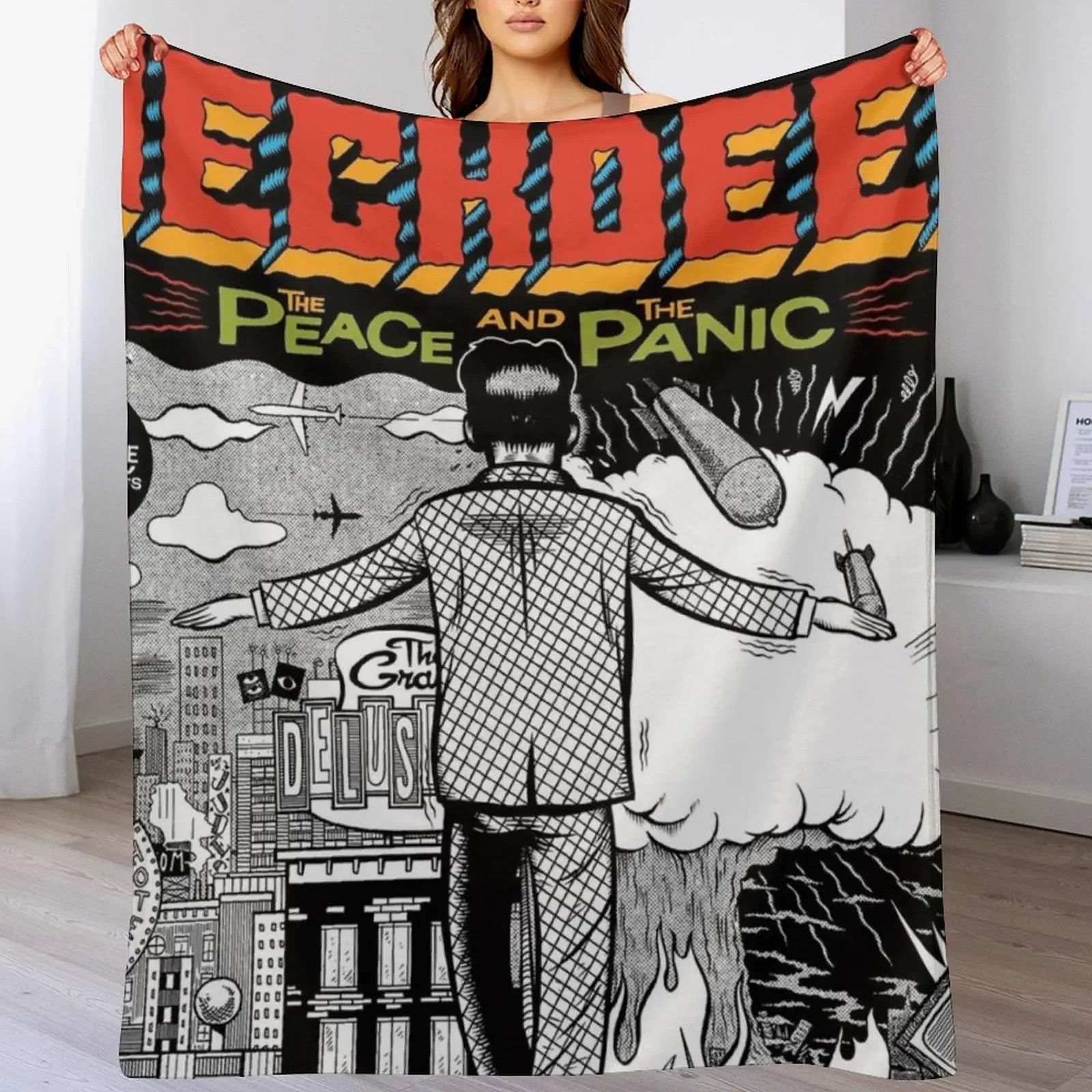 Peace and the panic Throw Blanket Weighted For Sofa Thin Blankets