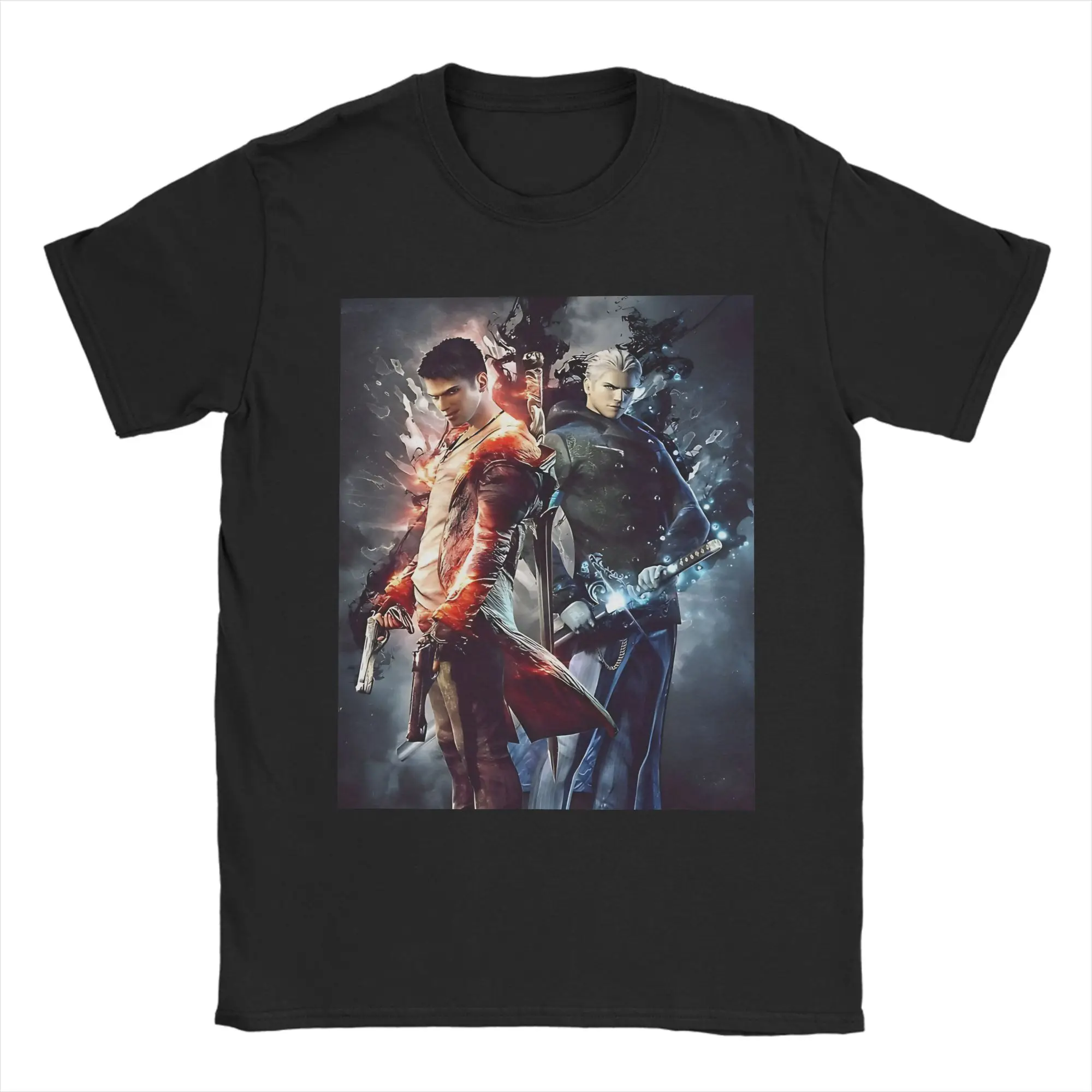 Men's Devil May Cry 3 Dante's Awakening Game T Shirts Cotton Top Tees Summer Short Sleeve T Shirt O Neck Casual Tshirt Big Size