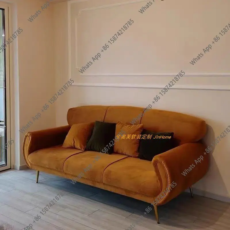 French retro small apartment bedroom single chair retro homestay minimalist sofa designer fashion and comfort