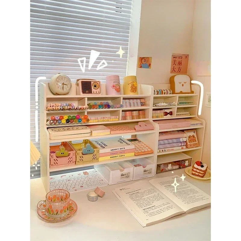 Desktop Organizing Storage Rack Study Stationery Storage Rack Bedroom Cosmetics Storage Rack Tabletop Sundries Organizer