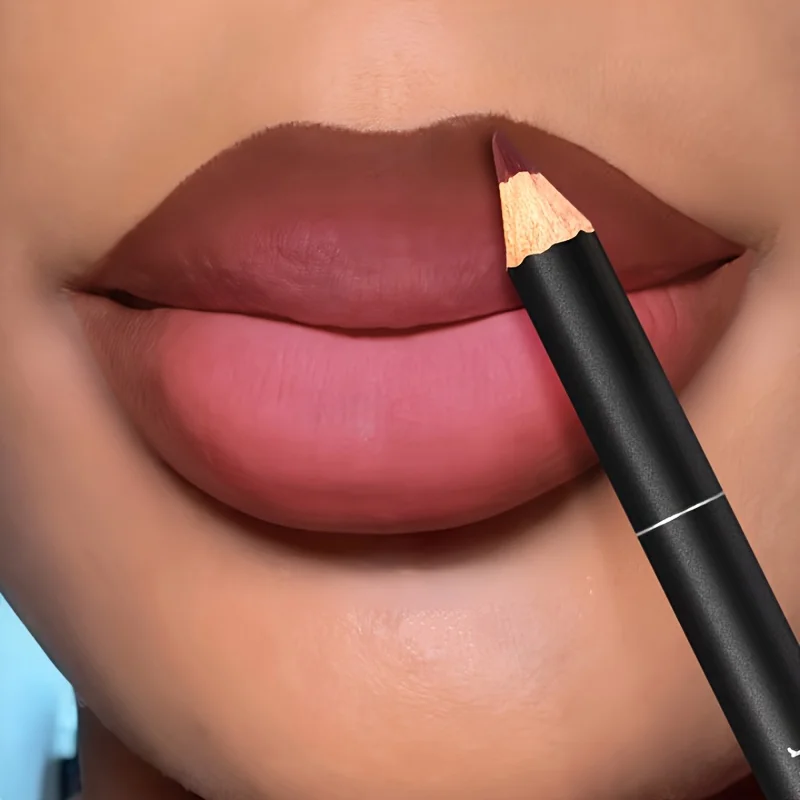 1Set Mattes Lipgloss- und Lipliner-Stiftset – wasserfeste, langanhaltende Färbung, die ideale Wahl für einen perfekten Make-up-Look